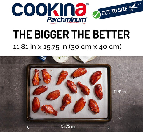 Parchminum Reusable Presentation and Cooking Mat - 100% Non-Stick, Easy to Clean Cooking Sheet for Gas, Electric, Toaster and Convection Ovens...