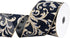 Homeford Christmas Glittered Scroll Filigree Faux Linen Wired Ribbon, 2-1/2-inch, 10-Yard, Navy...