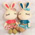 Set of 2 Easter Plush Bunny Rabbit, 18.3 in Doll Rabbit Stuffed Animal Huggable Rabbit Christmas Easter Girls' Gift Room Decorations, Pink & Blue...