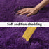 Soft Runner Rugs for Bedroom Hallways, 2x6 Purple Fluffy Shag Throw Area Rug Non Slip for Bedside Dorm, Long Shaggy Furry Carpet for Nursery Livin...