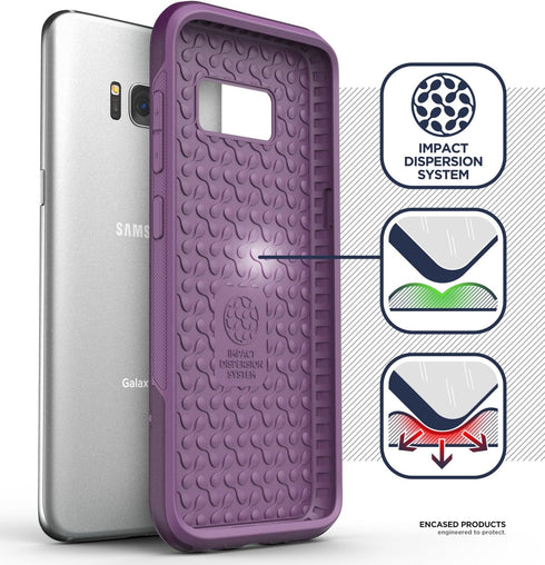 ENCASED Galaxy S8 Case Purple Rebel Series Impact Armor (Samsung S8) Deep Purple...