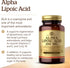 Solgar Alpha Lipoic Acid 200 mg, 50 Vegetable Capsules - Antioxidant Support - Helps to Recycle Glutathione, Vitamin C & E, CoQ-10 - Non-GMO, Vega...