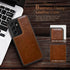 LOHASIC for Galaxy S21 Ultra Case, 5G Premium Luxury Leather Business Slim Fit Style Classic Full Body Protective Cover Phone Men Cases for Samsun...