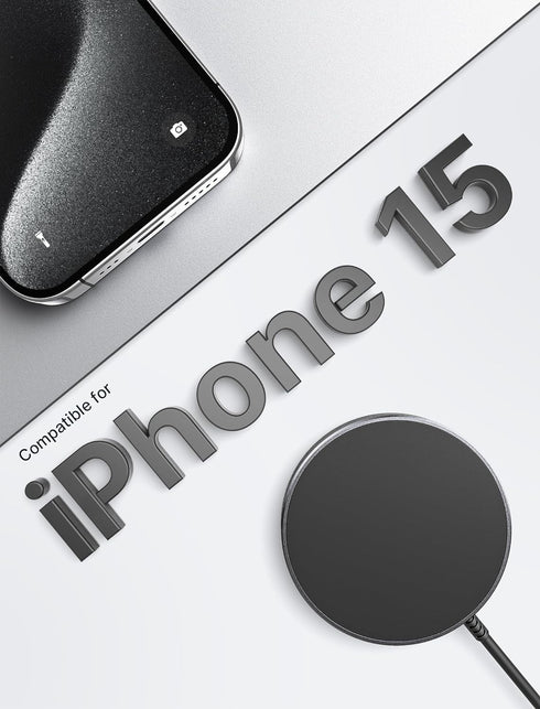 JSAUX Magnetic Wireless Charger Compatible for MagSafe Charger/iPhone 15/15 Pro/15 Plus/15 Pro Max/14/14 Pro/14 Plus/14 Pro Max/13/13 Pro/13 Pro M...