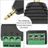 GELRHONR 3.5mm 3 Pole Screw Terminal Converter, (1/8") TRS Stereo Male to AV 3 Screw Terminal Solderless Screw Block for AUX Cable, Speaker and He...