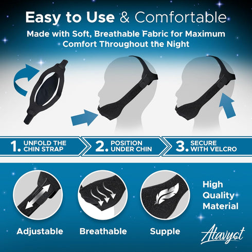 Anti Snoring Chin Strap for Men and Women CPAP Users - Airflow Jaw Strap - Effective Snore Solution for Excessive Snoring...