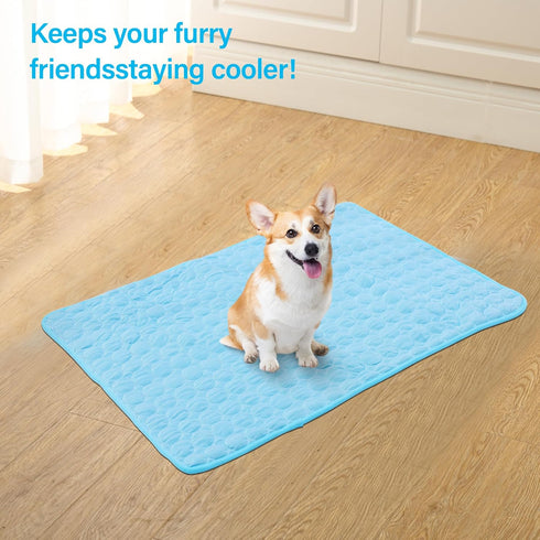 Cooling Mat for Dogs, Summer Cooling Pads Pet Cooling Mat Outdoor for Dogs Easy Carry Keep Your Pet Cool, Machine Washable (Large)...