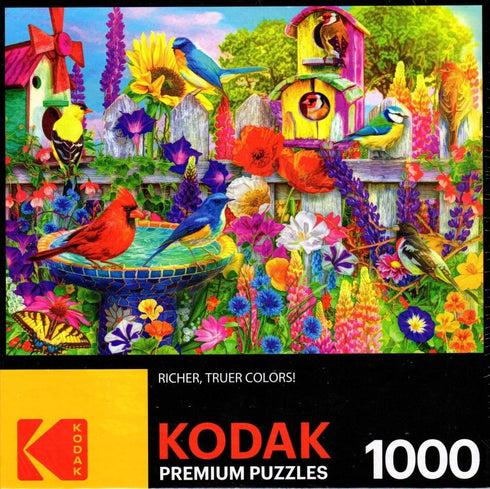 RoseArt - Kodak Premium - Bird Bath Garden - 1000 Piece Jigsaw Puzzle for Adults...