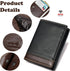 Wallet for Men Leather Wallet Mens RFID Blocking Trifold Wallet Black Men's Front Pocket Wallets Credit Card Holder Thin Compact Travel Wallet Gif...