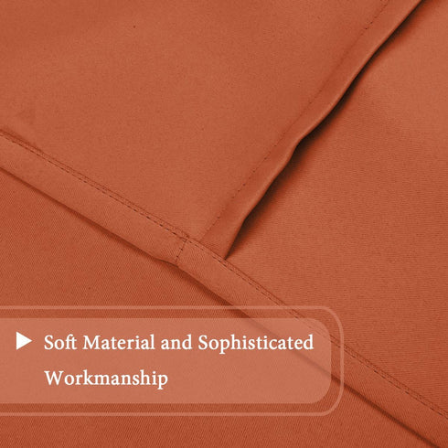 H.VERSAILTEX Thermal Insulated Tie Up Window Shade Light Reducing Curtains for Kitchen, Rod Pocket Panel - 42" Wide by 63" Long - Orange...