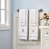 SKL Home Casual Monogram Hand Towel (2-Pack), E, 16x26, White...