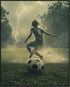 Posterizer 1 pcs-football-soccer match with storm clouds and lightning 1-Sports & Hobby Art Gifts for sports fans Decor for Home & Office- unframe...