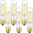 Leools E26 LED Bulb 8W Equal 75 Watt Light Bulbs Neutral White 4000K E26 Edison Bulb AC120V 900lm Dimmable 5 Inch T10 led Bulb Tubular for Rustic ...