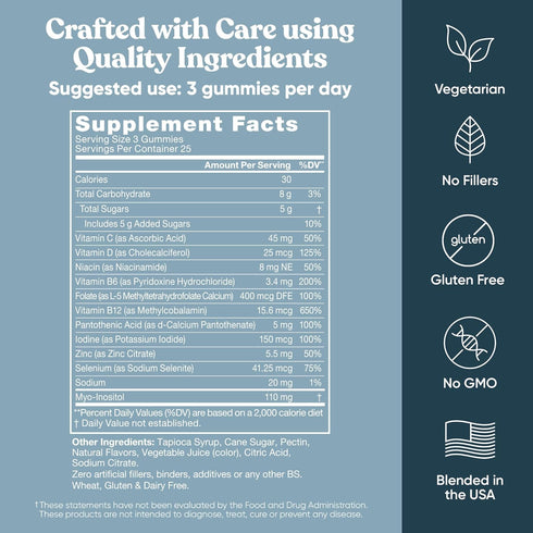 Conception for Her Fertility Gummies - Fertility Supplements for Women with Myo Inositol, Folate & More Essential Nutrients - Delicious Juicy Stra...