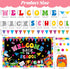Welcome Back to School Bulletin Board Decorations First Day of School Theme Classroom Bulletin Board Border Set Pencil Notebook Schoolbag Paper Cu...