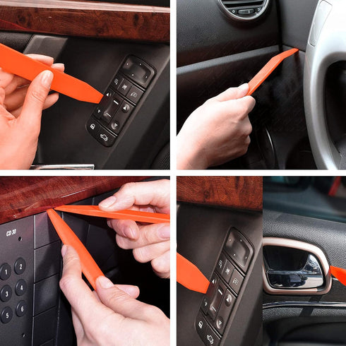 7 Pieces Staple Remover Tools Set for Upholstery, Construction and Auto Car, Professional Tack and Nail Puller Kit for Efficiently and Easily Remo...