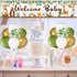 Woodland Baby Shower Decoration Gender Neutral Forest Decor Woodland Animal Baby Shower Party Supplies, Welcome Baby Banner Forest Creature Backdr...