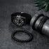 Avaner Men's Bracelet Watch Set, 4 Pcs Wrist Watch Bracelet Set, Military Nylon Strap Quartz Watch Black Leather Bracelets Set for Men...