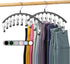 Legging Organizer for Closet, Metal Yoga Pants Hangers 2 Pack w/10 Clips Holds 20 Leggings, Space Saving Hanging Closet Organizer w/Rubber Coated ...
