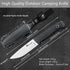 HX OUTDOORS Full Tang Camping Knife, 5CR15 MOV Stainless Steel Fixed Blade Survival Bushcraft Knife with Plastic Sheath (Black)...