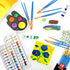 2 Pack Acrylic Paint Set 12 Colors,20 Paint Brushes,24 Paints for Adults,Kids,Beginner,Professional Artists,Non-Toxic Craft Paint kit for Paper,Ca...