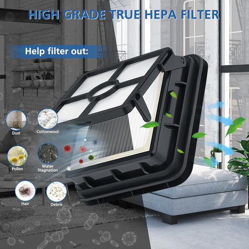 Brush Filter Replacement for Bissell CrossWave Floor and Area Rug Cleaner 3888A 2306A 1785 Serie, 2 Multi Surface Brush 1868 + 2 Filter 1866, Comp...