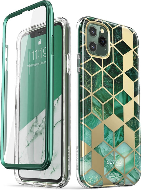 i-Blason Cosmo Series Case for iPhone 11 Pro Max 2019 Release, Slim Full-Body Stylish Protective Case with Built-in Screen Protector (Green)...