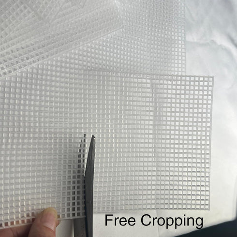 8 Plastic mesh Canvas Sheets for Embroidery Crafts, Acrylic Yarn Crafts, Knitting and Crochet Projects (9.92 x 13 inches, 10 Knitting Needles Incl...