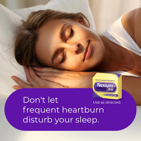 Nexium 24HR Acid Reducer Heartburn Relief Capsules for All-Day and All-Night Protection from Frequent Heartburn, Heartburn Medicine with Esomepraz...