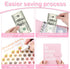 100 Envelope Challenge Binder, A5 Savings Binder with Cash Envelopes for Fun and Easy Savings $5,050 (Pink)...