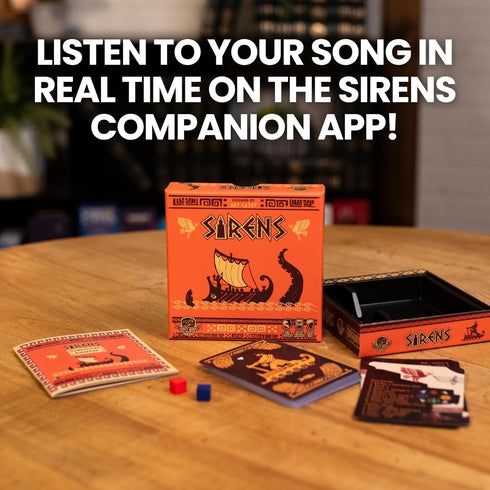 Sirens | Greek Mythology Themed Travel Size Board Game, Play Anywhere | Strategic Musical Card Drafting Game | 1-2 Players, Ages 12+ | Easy to Lea...