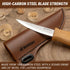 BeaverCraft Wood Carving Sloyd Knife C4s 3" - Whittling Knife with Leather Sheath for Carvers - Chip Wood Carving Tools for Beginner and Profi...