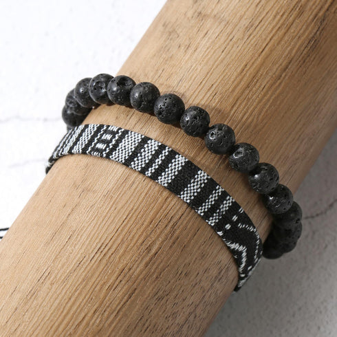 LUBINGSHINE 2pcs Boho Surfer Bracelet Set Women & Men - Handmade Summer Beach Bracelets - Adjustable & 100% Waterproof - Festival Accessories - Be...