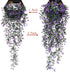 Artificial Flowers Vine, for Christmas Plastic Hanging Ivy Plants Fake Vines Grass Garland Home Garden Outdoor Window Box Indoor Party UV Resistan...