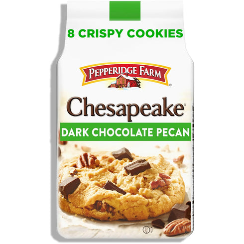 Pepperidge Farm Chesapeake Crispy Dark Chocolate Pecan Cookies, 7.2 OZ Bag (8 Cookies)...