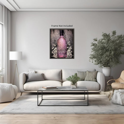 Posterizer 1 pcs-glitterly girly perfume bottle with daintly details 3-Inspirational Women's Art Gift for Women, Fashionistas, Designer Fashion F...