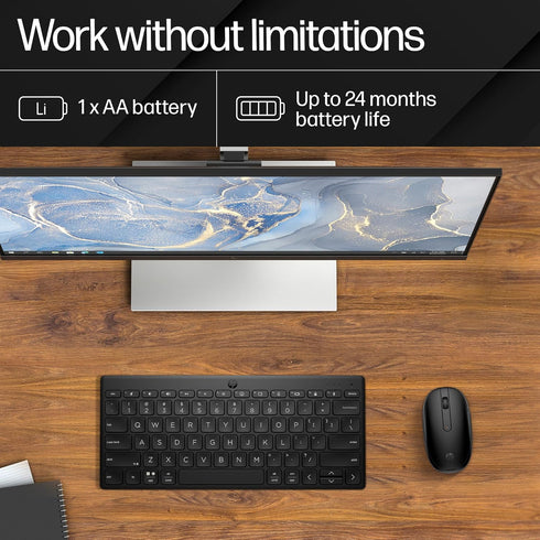 HP 240 Bluetooth® Mouse, Lock On with Bluetooth® 5.1 Wireless connectivity, Super Accurate Tracking at 1600 DPI, Sleek ambidextrous Design with Th...