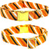 Elegant little tail Dog Collar, Fall Dog Collar Orange Stripe Holiday Pet Collar Dog Halloween Dog Bow Collar Pet Durable Adjustable Girl Boy Dog ...