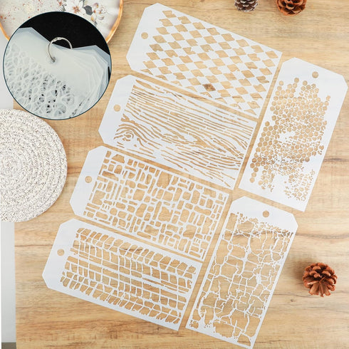 8pcs Stencils and Templates for Painting, Reusable Stencils for Wood Signs Wall Furniture Paper, Art Stencil Templates for Drawing Painting, Scrap...