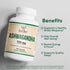 Ashwagandha Capsules, 120 Count (500mg Extract 20:1 Potency, Equivalent to 10,000mg Powder) Adaptogen Stress Relief by Double Wood...