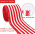 Ribbon Wired,2 1/2”x10 Yard,Red White Stripe Ribbon for Easter, Christmas, Wreath, Spring,Independence Day. Summer, Wedding, Baby Shower, Birthday...