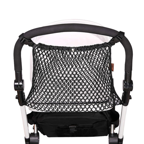 Universal Baby Stroller Organizer Polyester Net Mesh Storage Bag with Extra Large Storage Space, Non-Slip and Adjustable Stroller Accessories for ...