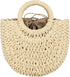 Rattan Handmade Straw Tote Handbag Beach Shoulder Bag Summer Beach Rattan Bag Straw Bag...
