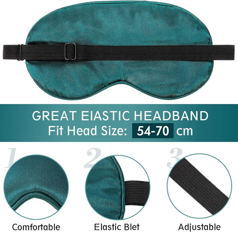 4 Pieces Kids Eye Mask for Sleeping Silk Sleep Mask Smooth Soft Eye Mask Eye Cover with Adjustable Strap Blindfold for Blocking Out Lights Travel ...