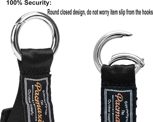 PACMAXI Stroller Hook, 2 Pack Multi Purpose Organizer Hooks Clip for Stroller, Wheelchair, Rollator, Walker (Black)...