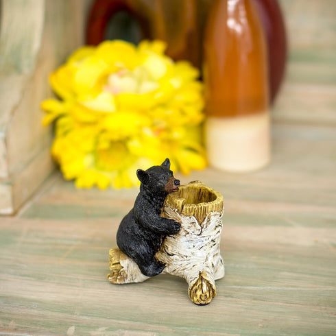 Bear Toothpick Holder 4 x 3 x 4 Inch Resin Crafted Tabletop Figurine...