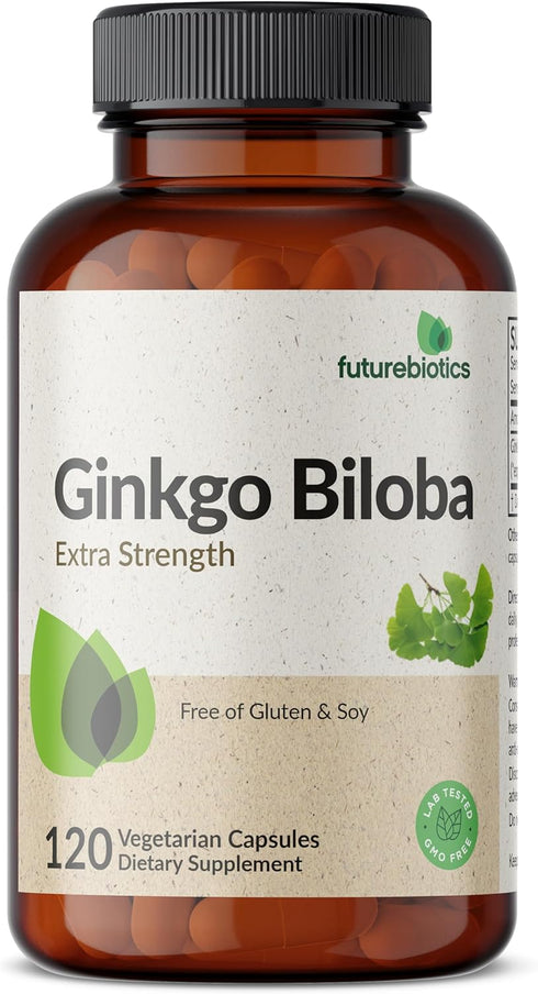 Futurebiotics Ginkgo Biloba 500mg Extra Strength - Non-GMO, 120 Vegetarian Capsules...