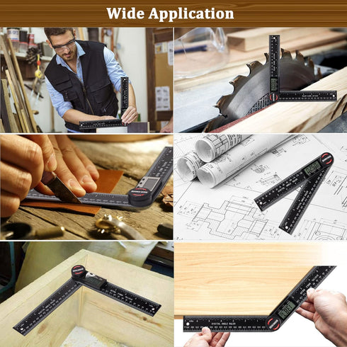 Digital Angle Finder Protractor, Angle Finder Ruler with 7inch/200mm, Angle Measuring Tool for Woodworking/Carpenter/Construction/DIY Measurement(...