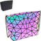 Small Clutch Purses for women Daily Use Geometric Purse for Women Geometric Luminous Purses and Shoulder bags Geometric Bags and Holographic cross...