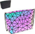 Small Clutch Purses for women Daily Use Geometric Purse for Women Geometric Luminous Purses and Shoulder bags Geometric Bags and Holographic cross...